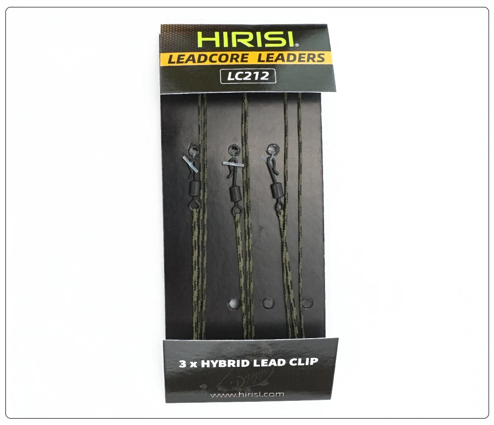 Hirisi 3 Stück Karpfenangeln Zubehör Ready Leadcore Wirbel Schnellwechsel 12 Strang Braid Hooklink Karpfen Hubschrauber Rig LC212 – Detail 7