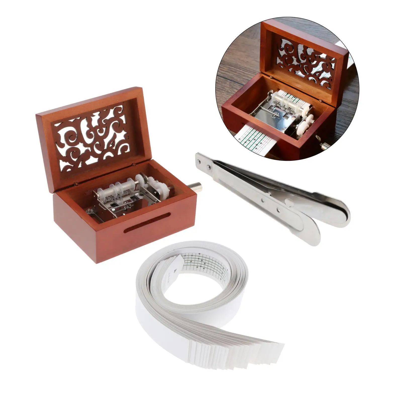 15 Notes Hand Crank Music Box Movement DIY Make Your Music Tool Kit