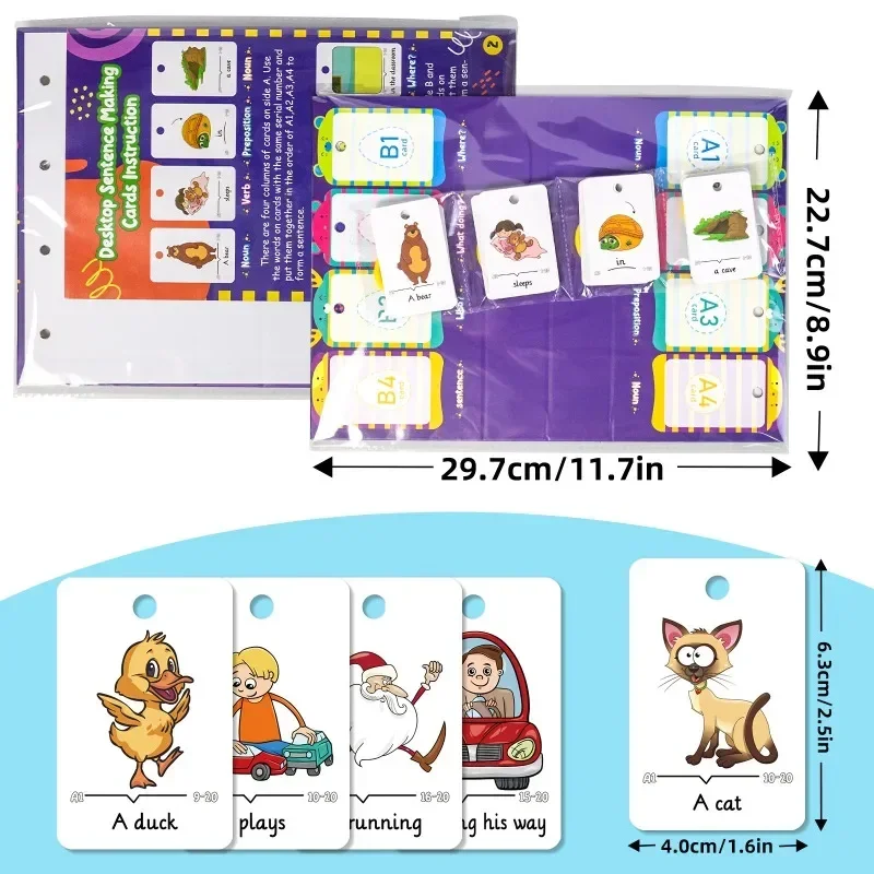 Sentence-Making Exercises Flip Chart Sentence Educational Learning Tool Vocabulary Building Special Education Speech Therapy 6