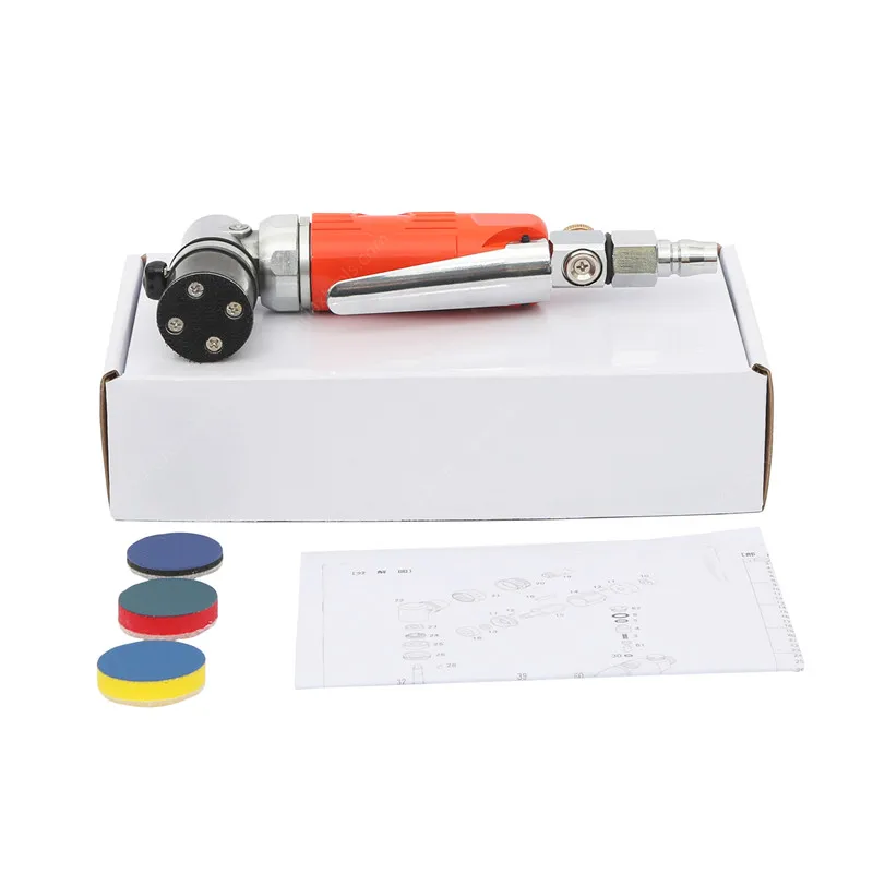 Air Vibrating Mini Sander Pneumatic Polisher Non Vacuum Finishing Nib Removal Grinder Machine 3pc 1inch(30mm)Sanding Backing Pad dental gypsum finishing machine correcting machine water mill model trimmer dry grinder polishing grinding machine resin emery