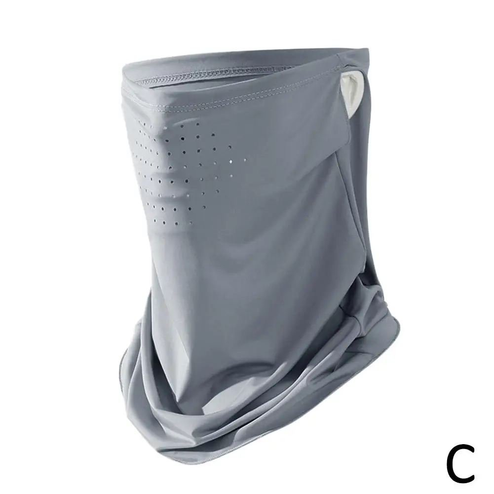 Unisex Gesichts schal atmungsaktiv Eis Seide UV Sonnenschutz maske weich einstellbar Anti Ultraviolett dünn für Sommer Outdoor-Aktivitäten – Detail 16