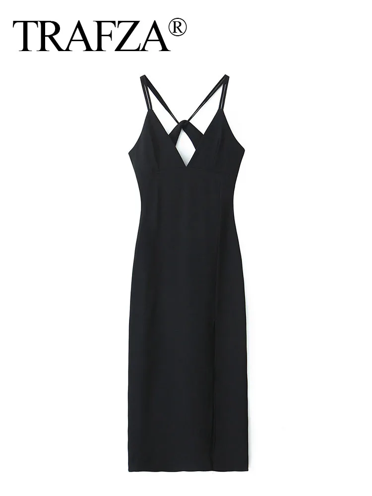 

Женское платье с открытой спиной и молнией сбоку, без рукавов