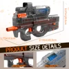 P90 New Color! Electric Gel Gun Explosive Gun - Transparent Black, Fully Automatic Splash Ball Toy Gun, Suitable for Outdoor Activities - Outdoor Shooting Team Game 2