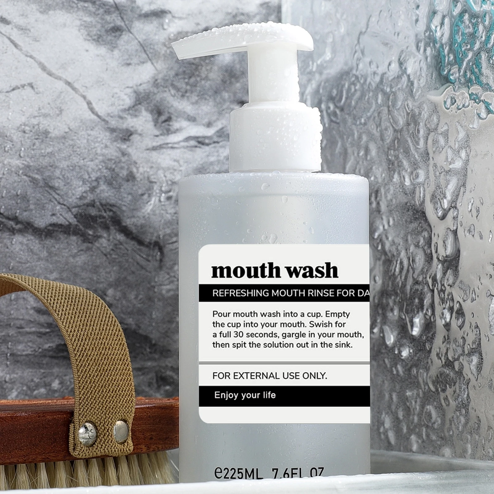 Bathroom Labels Set 8PCS Waterproof Refillable Bottles Stickers For Dish Soap Body Wash Conditioner Shampoo Display