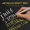 4/6pcs Waterproof Permanent Metallic Brush Paint Marker Pens DIY Resin Mold Gold Silver Drawing Supplies Craft Markers Pen 3