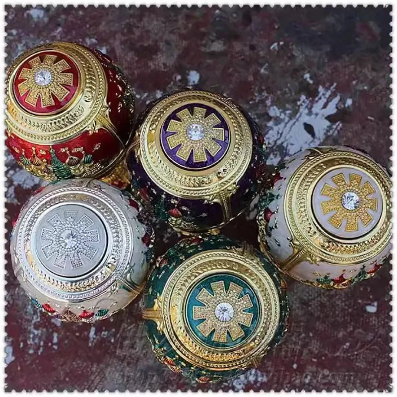 European Style Automatic Toothpick Box Decoration, Creative Gift, Toothpick Jar with Metal Egg Shaped Toothpick Barrel