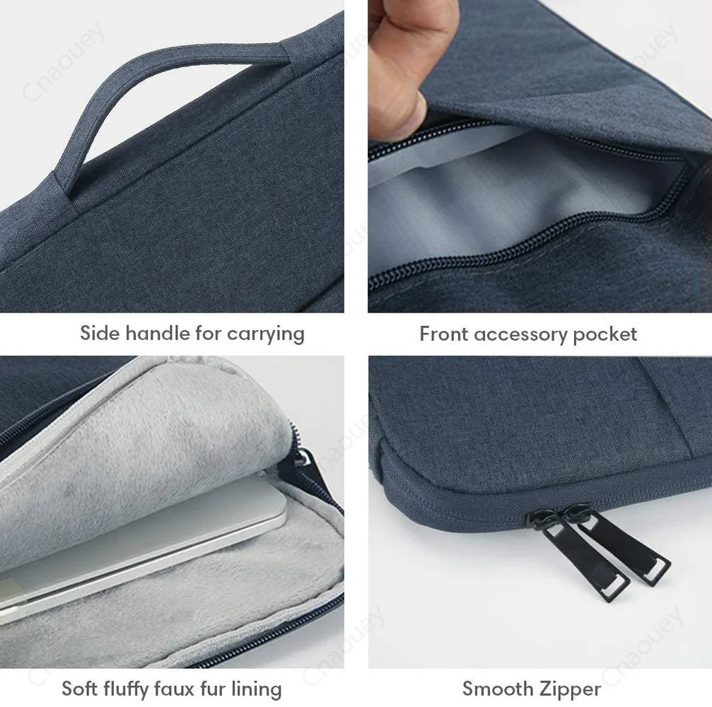 Laptop Sleeve Case para Macbook m2 m1 Air13.6 Air13.3 Macbook Pro13 14 15 16 Lidar com Bolso Pasta Bolsa Impermeável 133 - Imagem 6