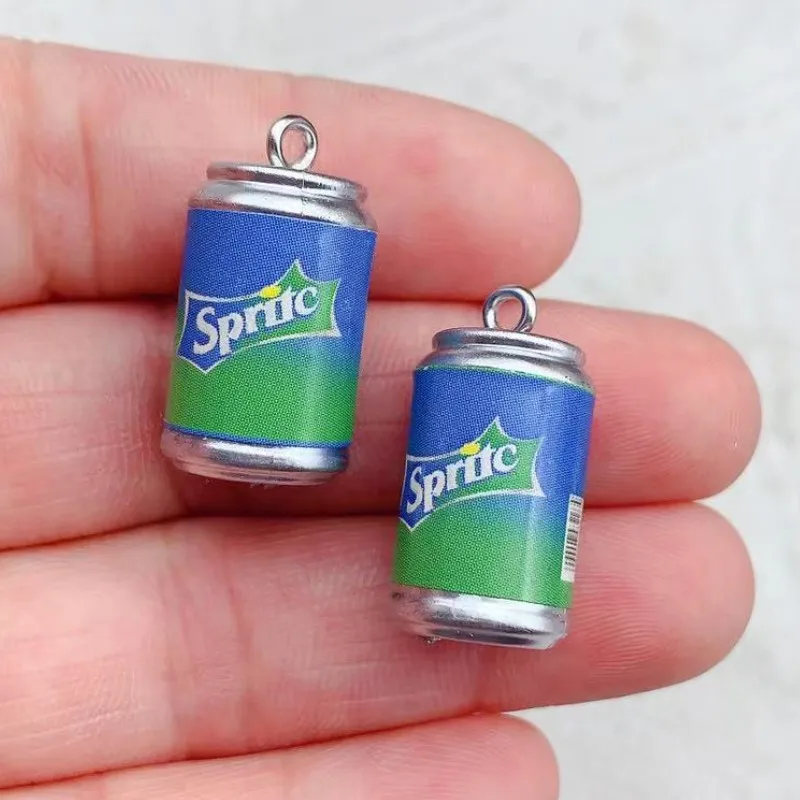 10pcs 3D Cola Drink Bottle Resin Charms Drop Pendants Beverage Floating DIY Earring Bracelet Jewelry Accessory Bulk Wholesale