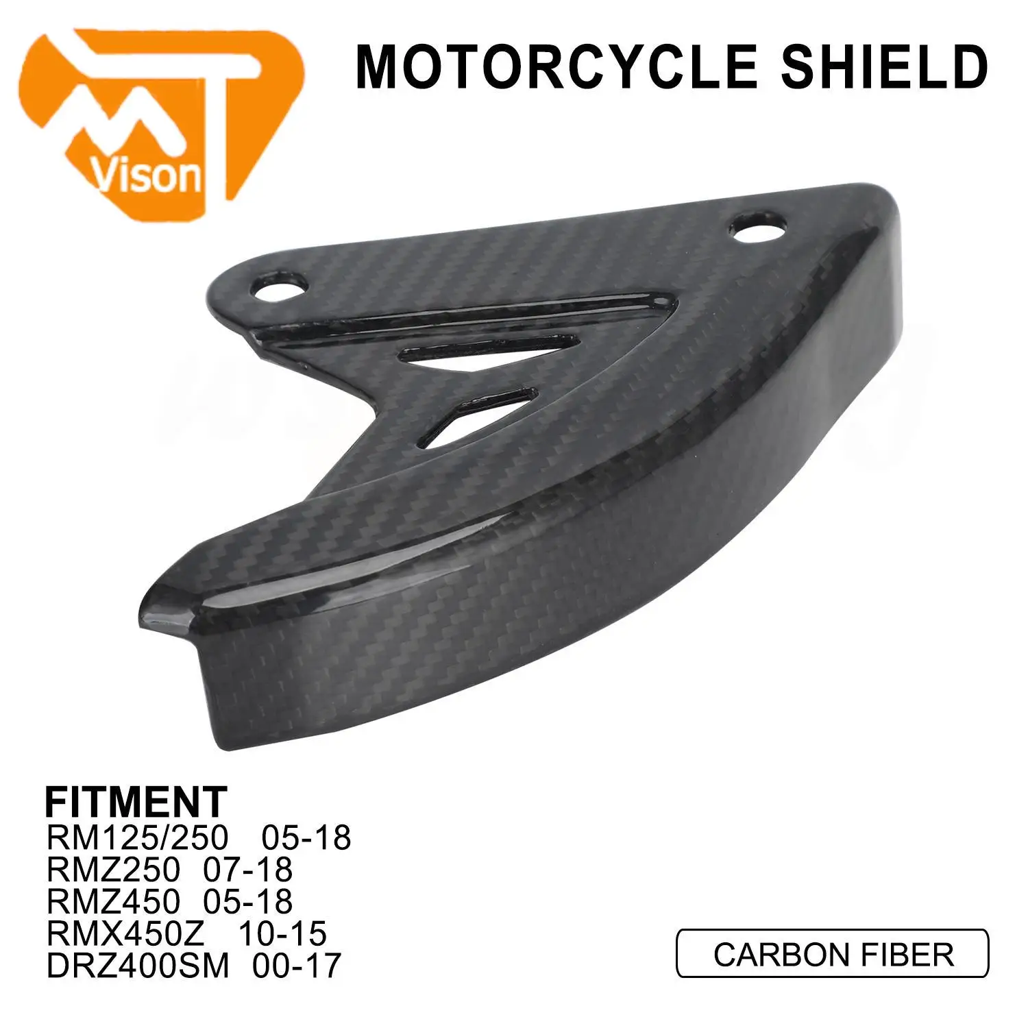 

Funparts Brake Disc Guard Motorcycle Carbon Fiber Rear Brake Disc Cover Protection for RM 125 250 RMZ 250 450 RMX450Z DRZ400SM