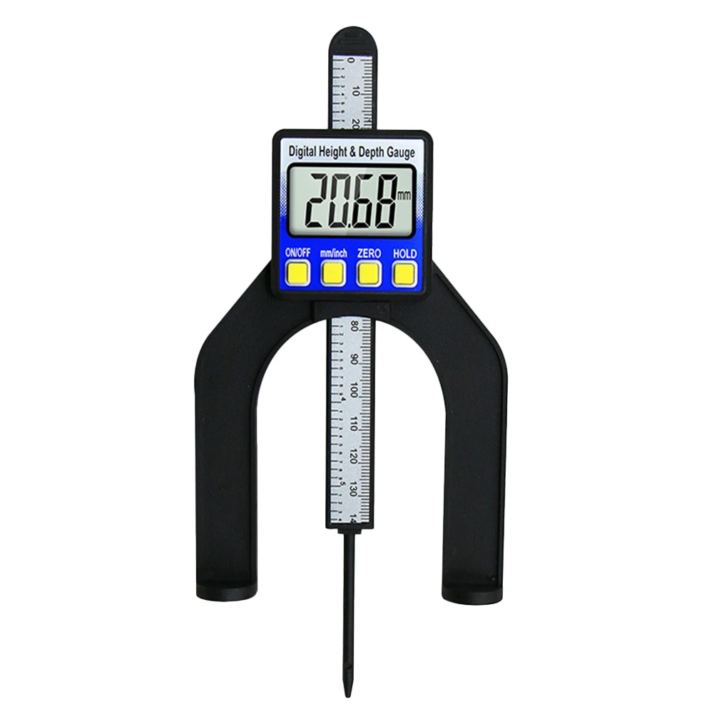 

0-80mm Digital Depth height gauge Caliper Digital Tread Depth Gauge LCD Magnetic Self Standing Aperture