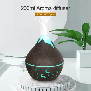 Ultrasonic Essential oil Diffusers with 200ml Tank Remote Control and 7 Color LED Lights for home Relaxation and Aromatherapy 1