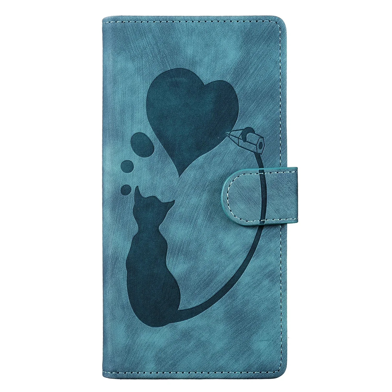Cat & Butterfly Leather Wallet Flip Phone Case - Elegant and Functional Back Cover