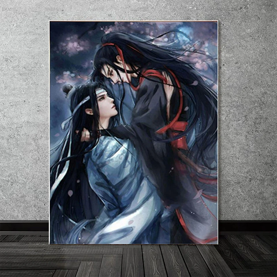 Mo Dao Zu Shi Diamond Painting Anime Character Picture Full Drill Inlay Embroidery Diamond Mosaic Cross Stitch Rhinestone Craft