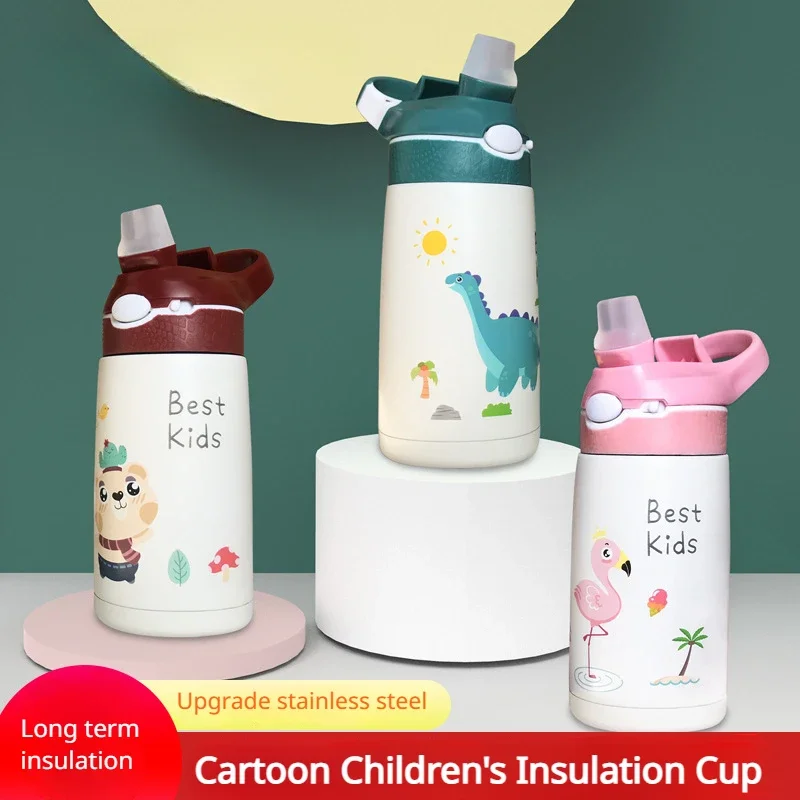 400ML-Water-Bottle-for-Children-Thermos-With-Cute-Pattern-Children ...