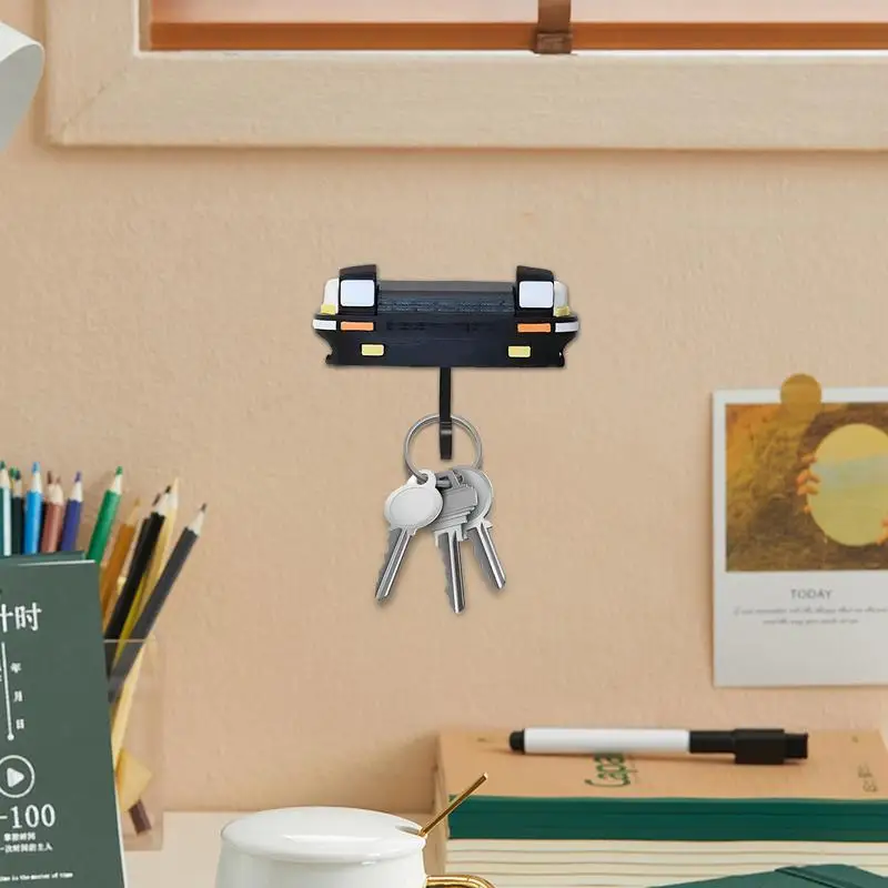 Vintage Key Holder Wall Mount Keychain Hooks Portable Sturdy Car Open Headlights Key Hangers For Hallway Entryway 4