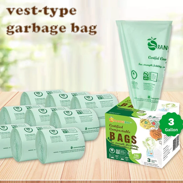 Disposable Biodegradable Plastic Bags  Biodegradable Kitchen Garbage Bags  - Trash Bags - Aliexpress