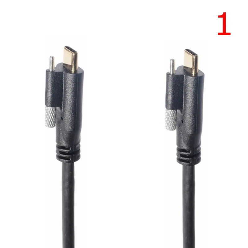 3ft (1m) Top Screw Locking USB C Cable 10Gbps - USB 3.1 Type-C Cable - 100W  (5A) Power Delivery Charging, DP Alt Mode - Single Screw Lock, USB-C Cord