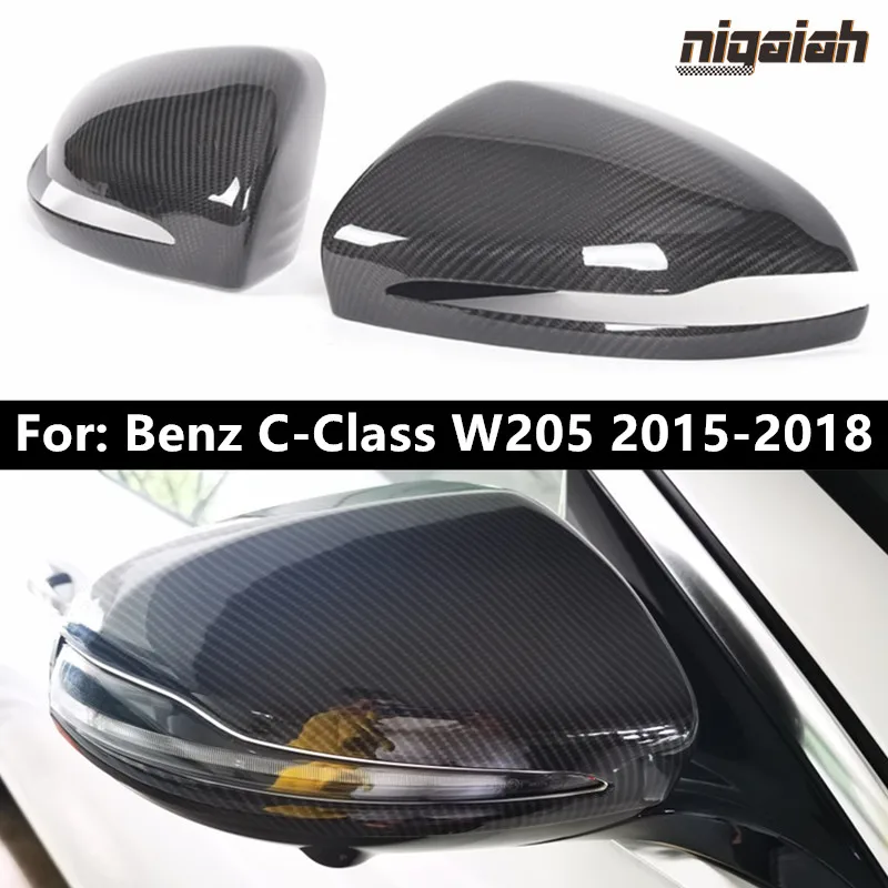 

Carbon Fiber Mirror Cover For Mercedes W205 W222 W213 for Benz C S GLC E Class Side Door Wing Mirror Cap Shell AMG Style LHD