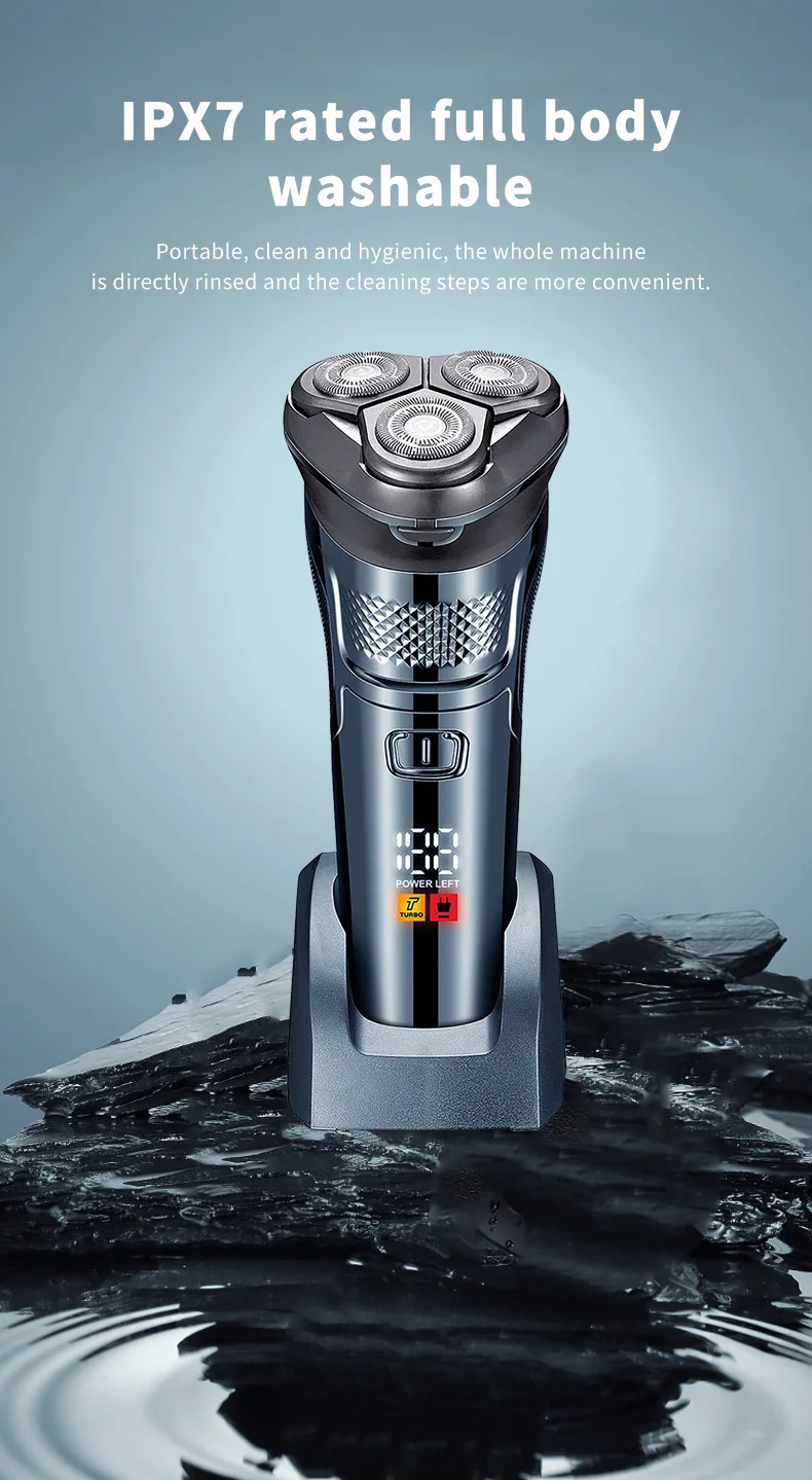 Electric Shaver For Men 3d Flexible Heads Rechargeable Trimmer_voghion.com