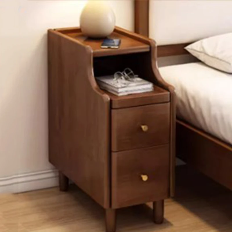 

Aesthetic Retro Nightstand European Natural Wood Corner Cabinet Nightstand Drawers Trendy Mesita De Noche Bedroom Furniture