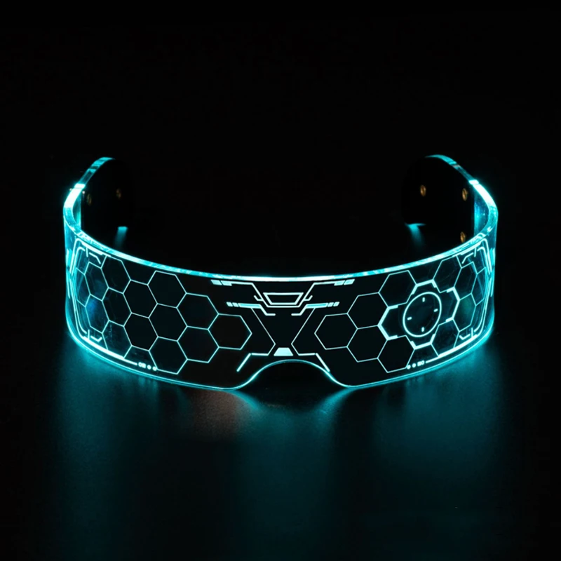 Cool Led Glasses Luminous Sunglasses Cyberpunk flash Party Rave Neon Mask Toys Vocal Concert Decorative DJ | Дом и сад