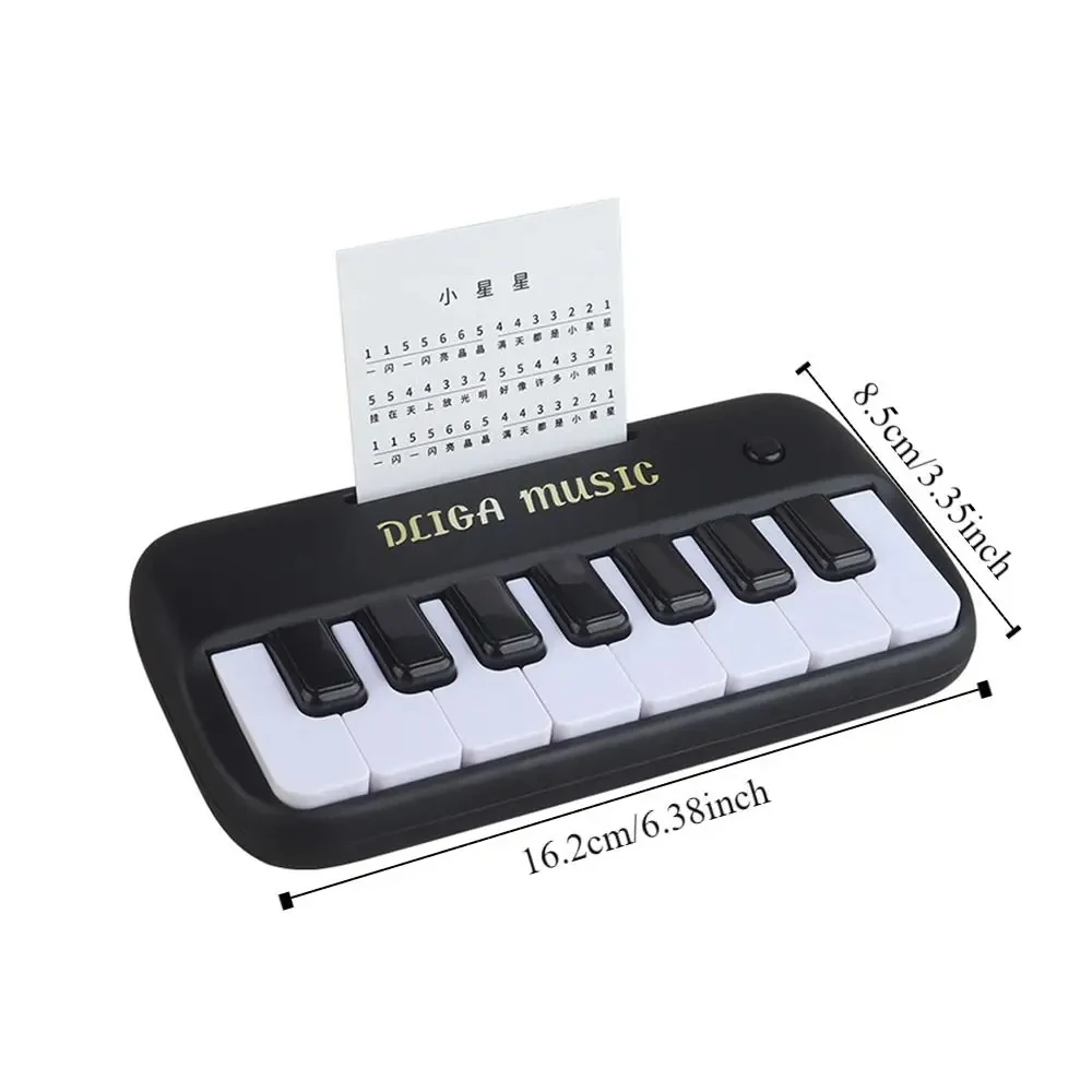 Creative Mini Electronic Piano 15 Keys Educational Musical Instrument Play Pendant Luminous Music Toy Small Gift For Beginner