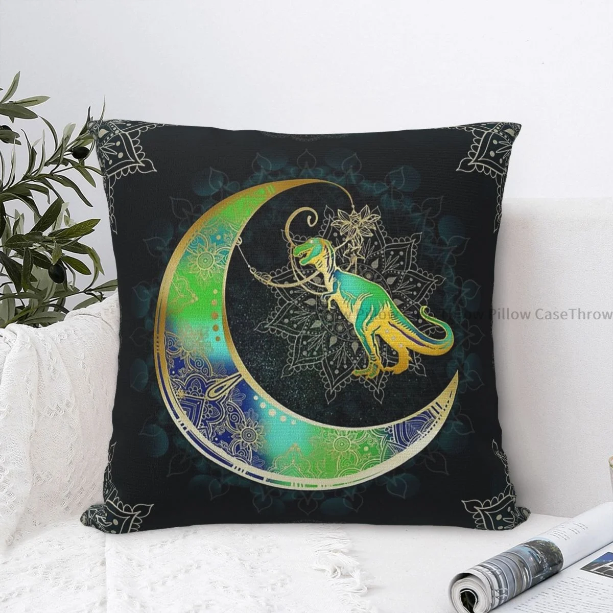 

Mandala Hug Pillowcase Readosaurus Oak Lizard Backpack Cojines Livingroom DIY Printed Chair Coussin Covers Decorative