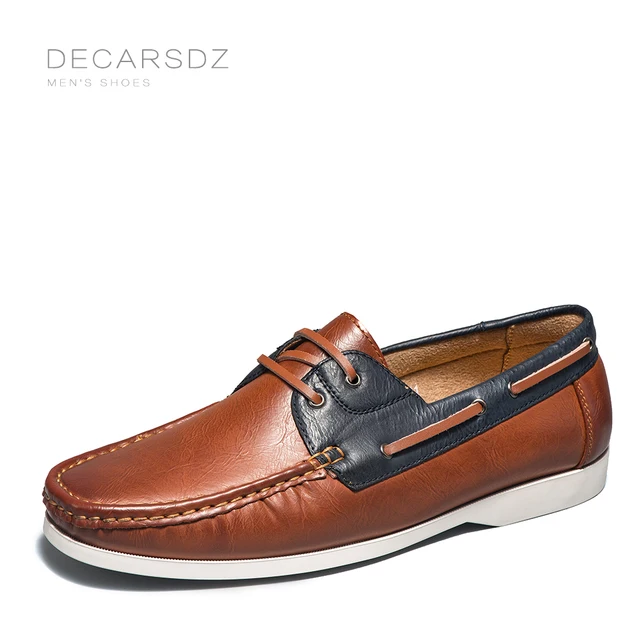 DECARSDZ – mocassins en cuir pour hommes, chaussures de bateau, confortables, à enfiler, décontractées, de haute qualité, Design Original, à la mode, printemps-automne, 2022 5