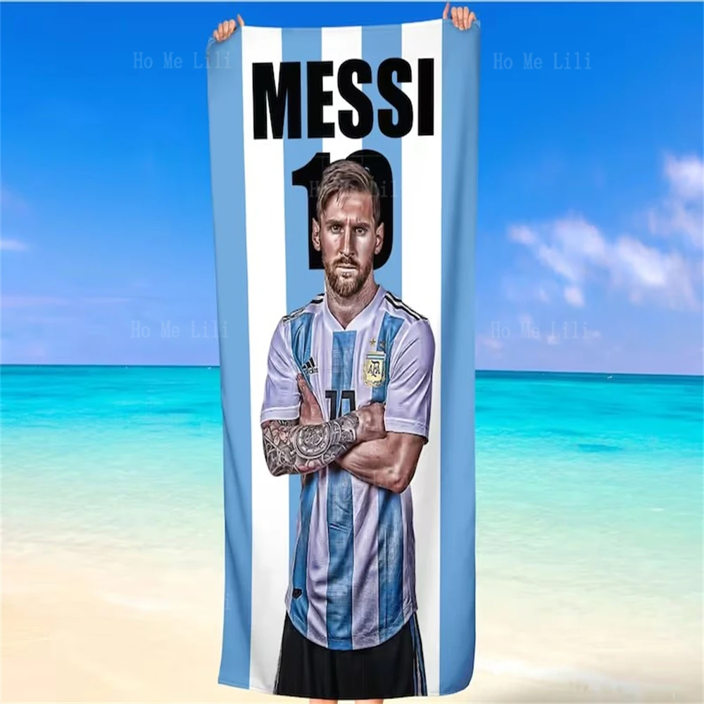 

Lionel Messi Argentina Football Beach Towel Soccer Gift It Can Be Used Over And Over Again