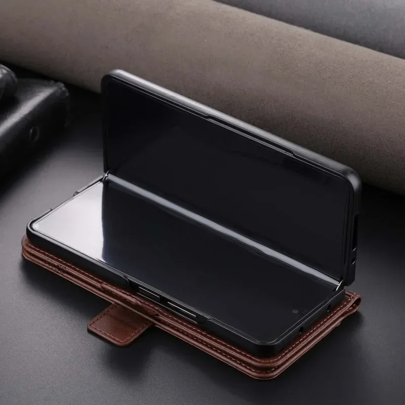 Versatile Leather Wallet Phone Case with Card Holder, Kickstand, and Shockproof Protection