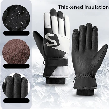 Winter skiing gloves can touch mobile phone screens, ride motorcycles, thick gloves, waterproof and windproof fabric, anti slip 1