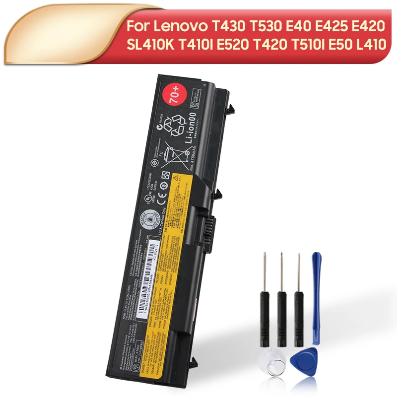 Originale Batteria Del Computer Portatile Per Lenovo Thinkpad T430 T530 E40 E425 E420 Sl410K T410I E520 T420 T510I E50 L410 L421 Sl510 L530 T430I