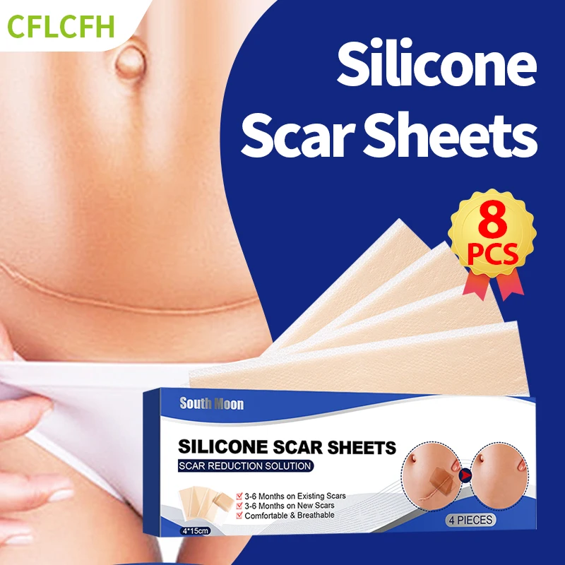 

Silicone Scar Sheets Stretch Mark Tape Therapy Care Burn Scar Removal Skin Keloid Fade Scars Repair Self-adhesive Medical Patch