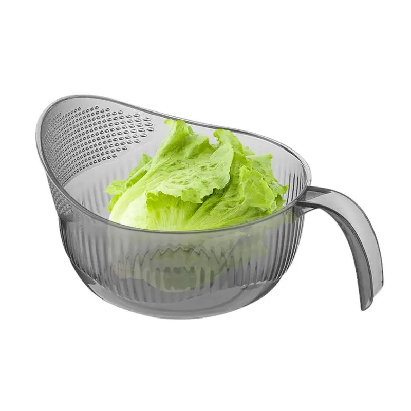 

Bowl With Strainer Multi-Purpose Bowl Strainer With Multi Fine Holes Kitchen Utensils For Rice Tomatoes Soybeans Peppers Apples