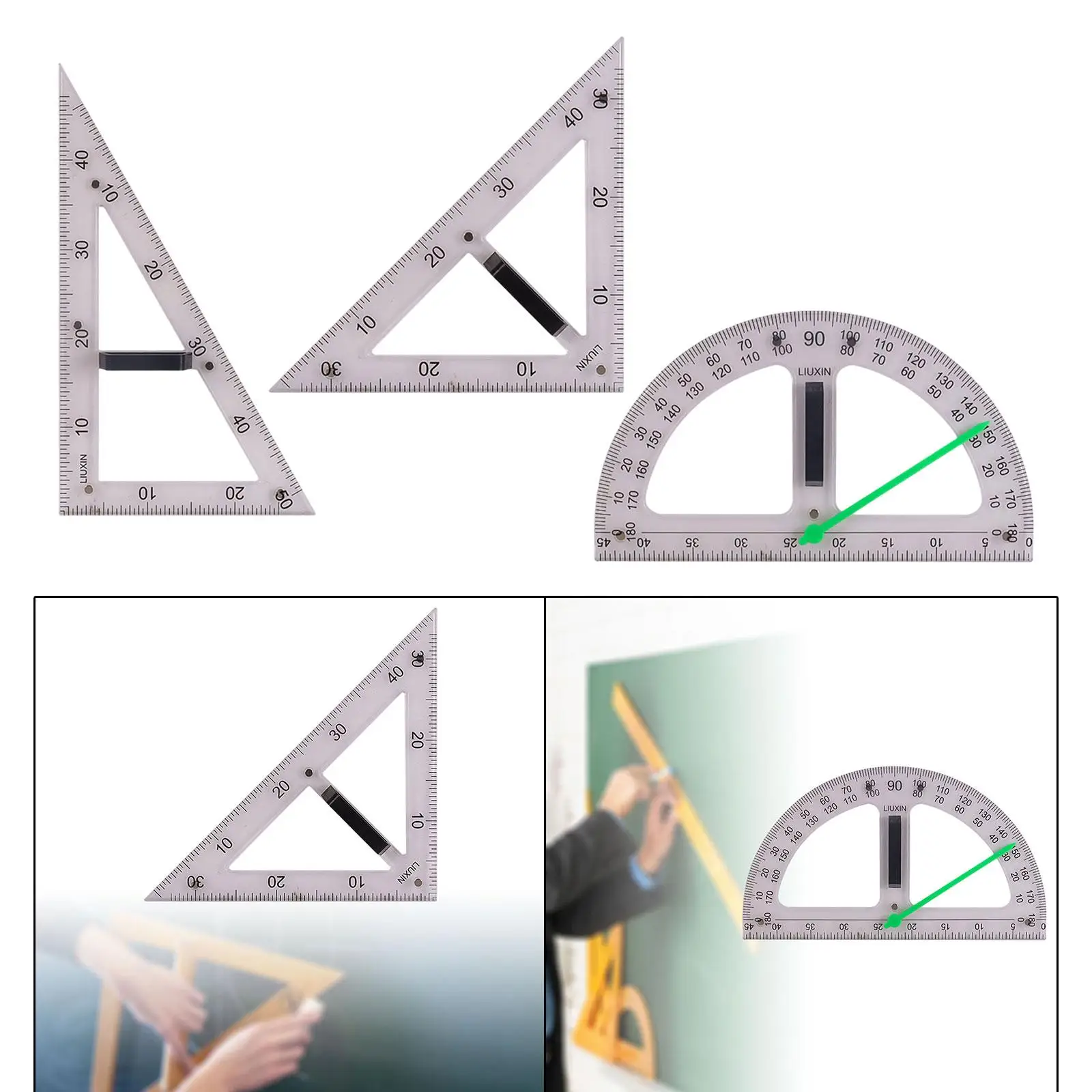 Large Math Geometry Ruler School Stationery for Blackboard Whiteboard Office