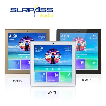 Smart Home Audio 4 Channel Wireless Bluetooth In Wall Amplifier Touch Screen,Flush-mounted Radio,USB TF Card Power for Speaker 6