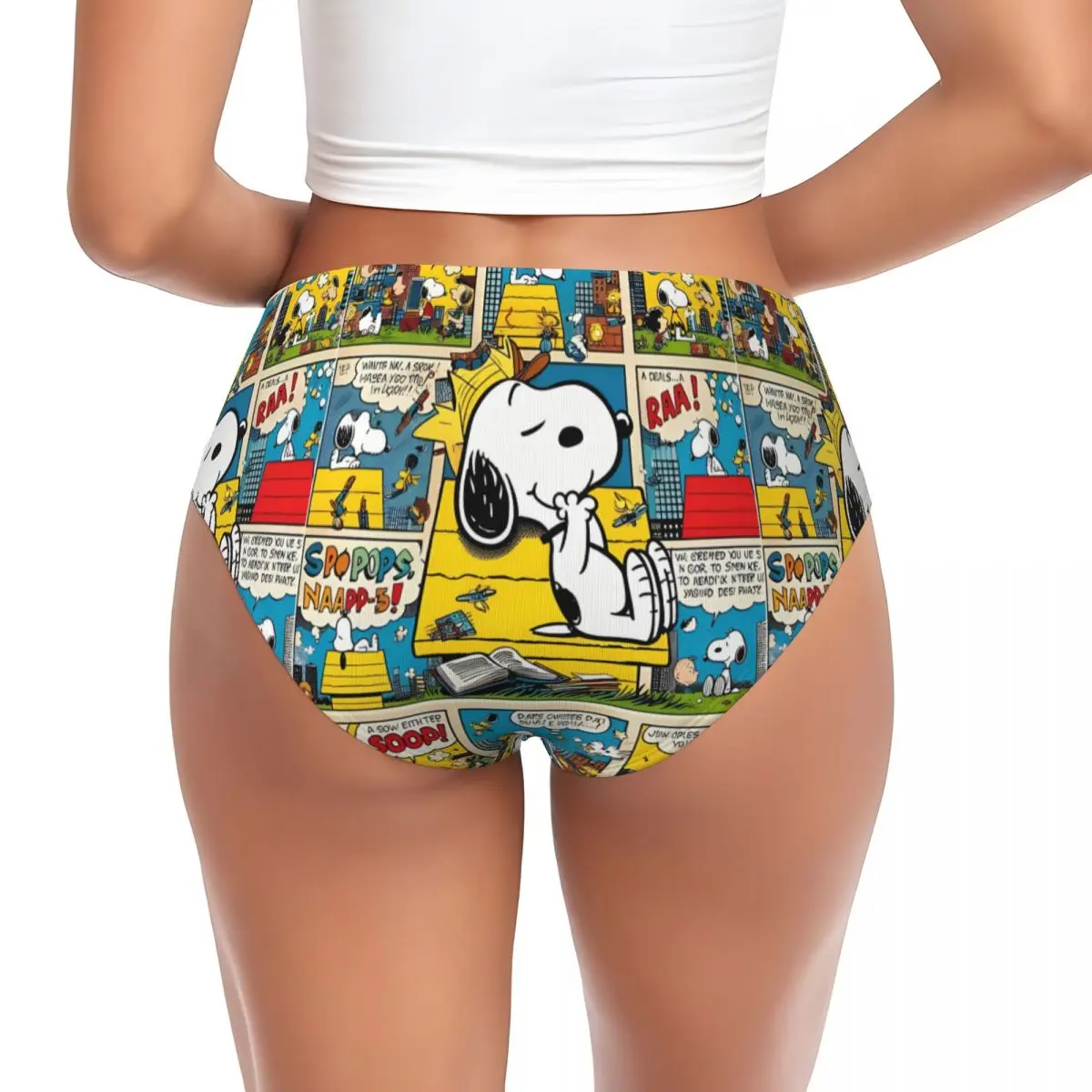 Women's Kawaii Underwear Brief Peanuts Comic Characters Snoopy Merch Soft Cartoon Animals Ladies Panties Briefs 2