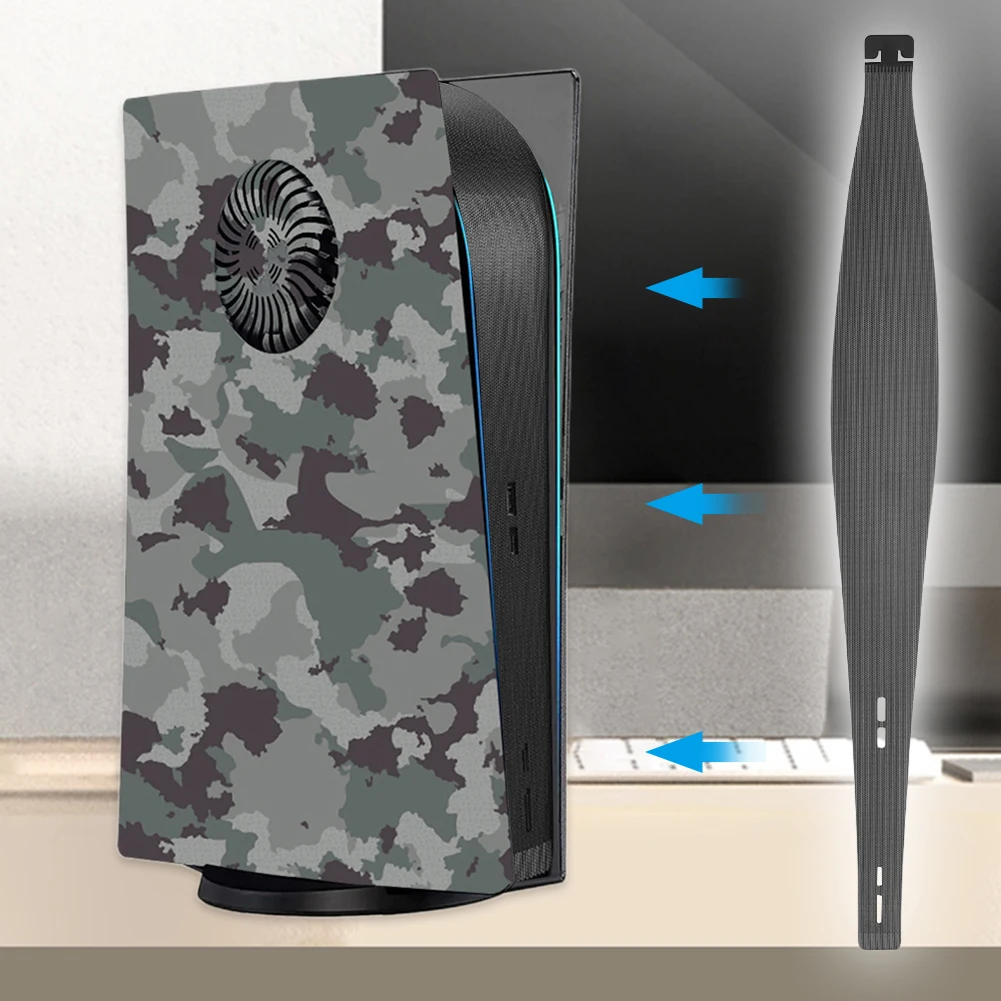 Dust Cover Mesh Breathable with 2 Pair Thumb Grips & Dust Plugs Set Dust Net Dustproof Net Filter for PS5 Disc&Digital Console