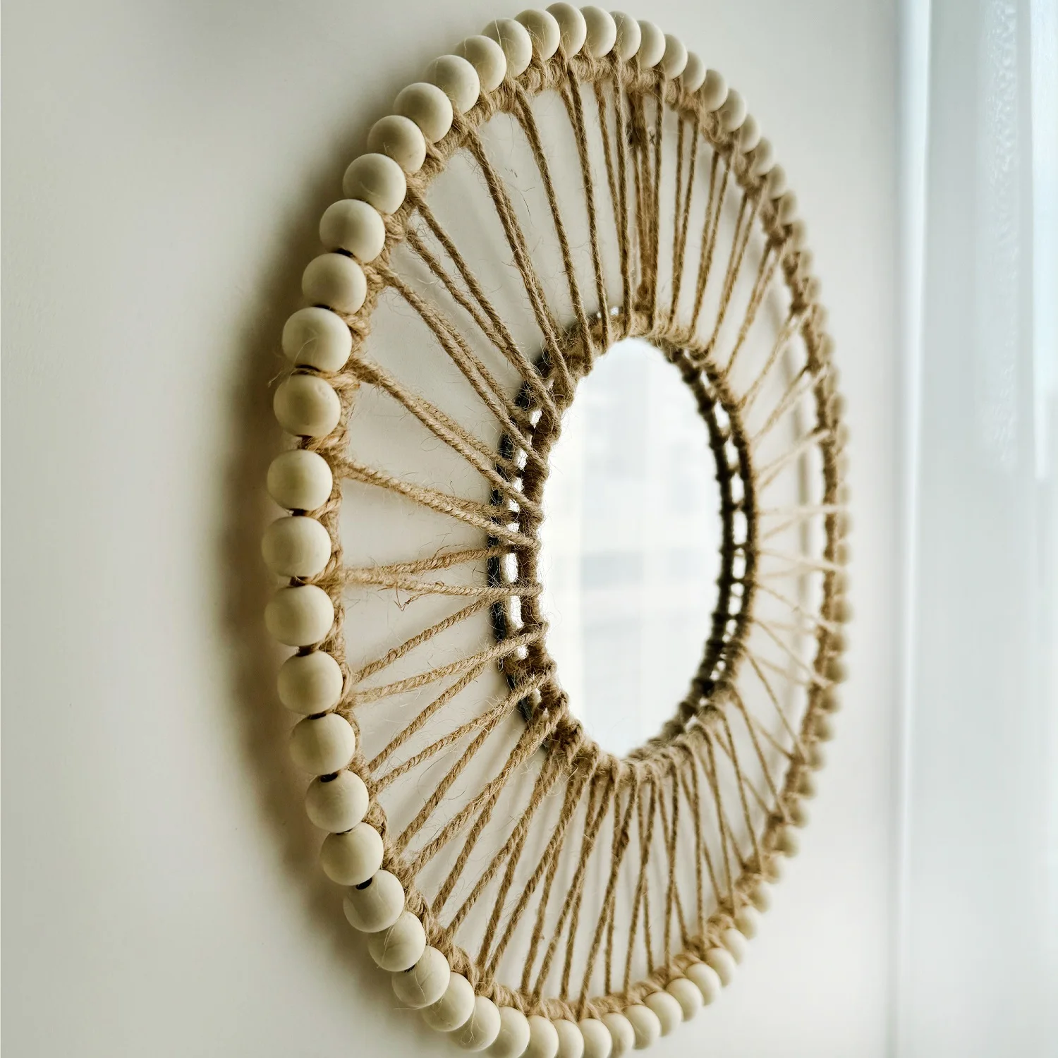Nordic Woven Hanging Mirror 3