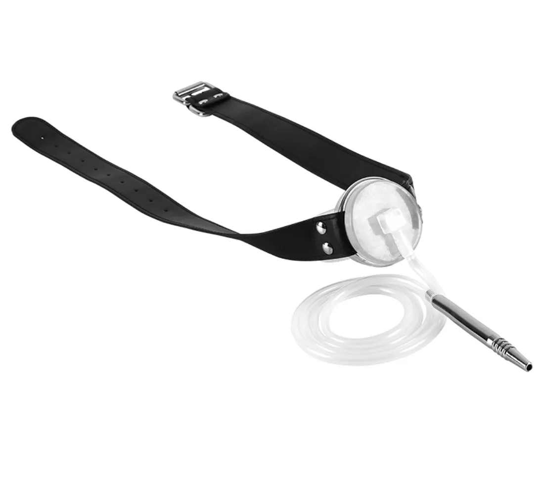 Stainless Steel Urethral Catheter Penis Plug with Piss Urinal Flow Into The Oral Mouth Plug BDSM Slave Sex Toys for Couples