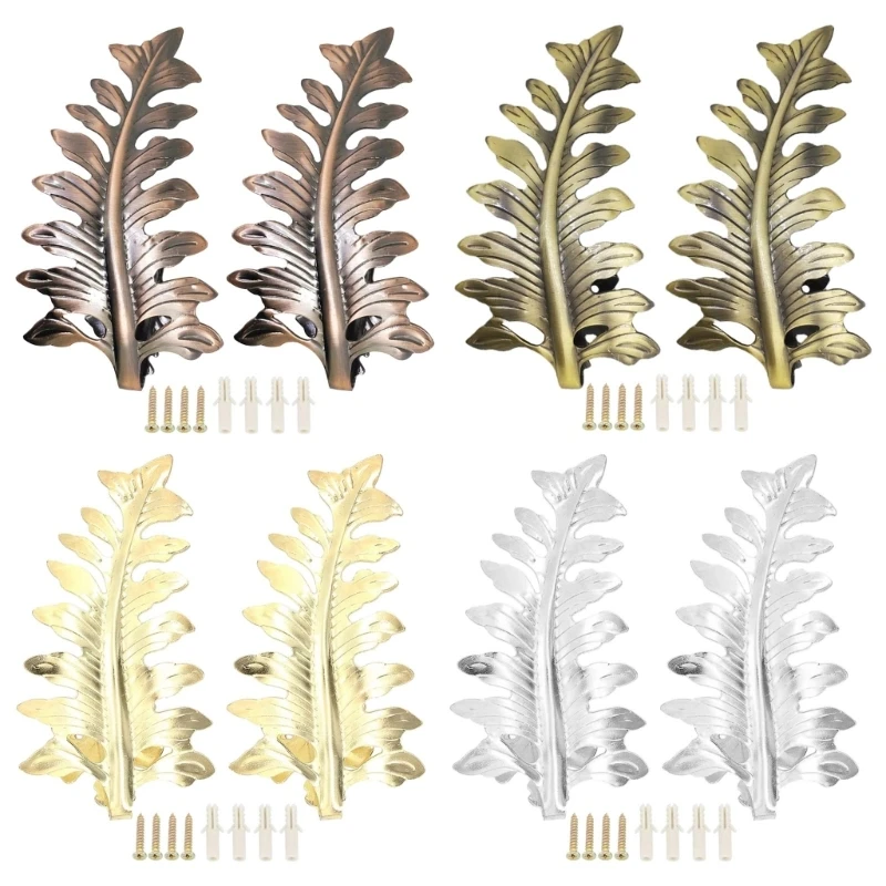 

2Pcs Tree Leaf Curtain Holdbacks Curtain Tie Backs Decoration Ornament