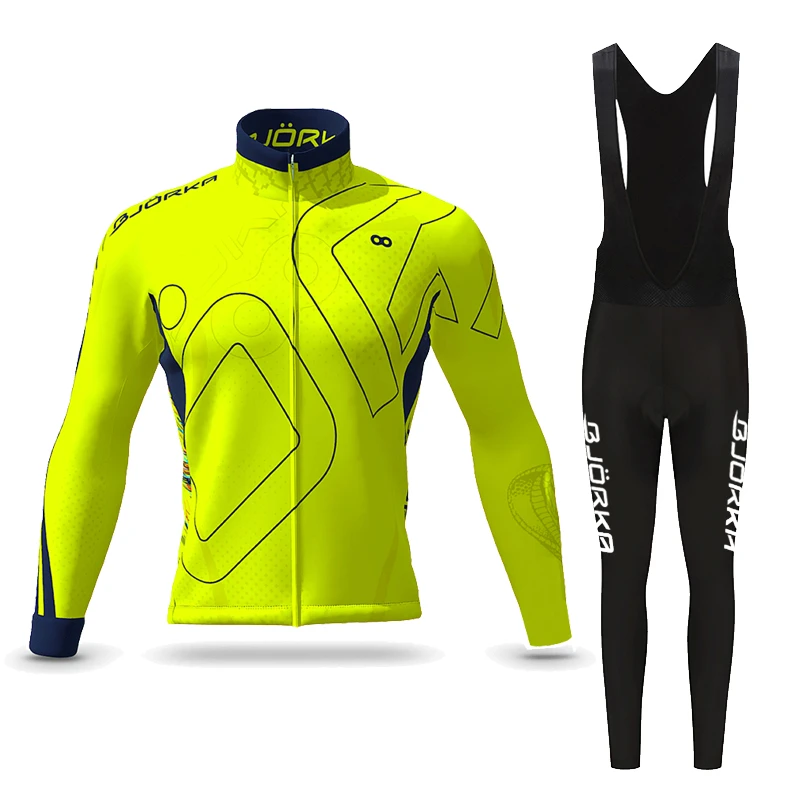 BJORKA Cycling Jersey Thin Long Sleeve Spring Autumn Outdoor Warm Mtb