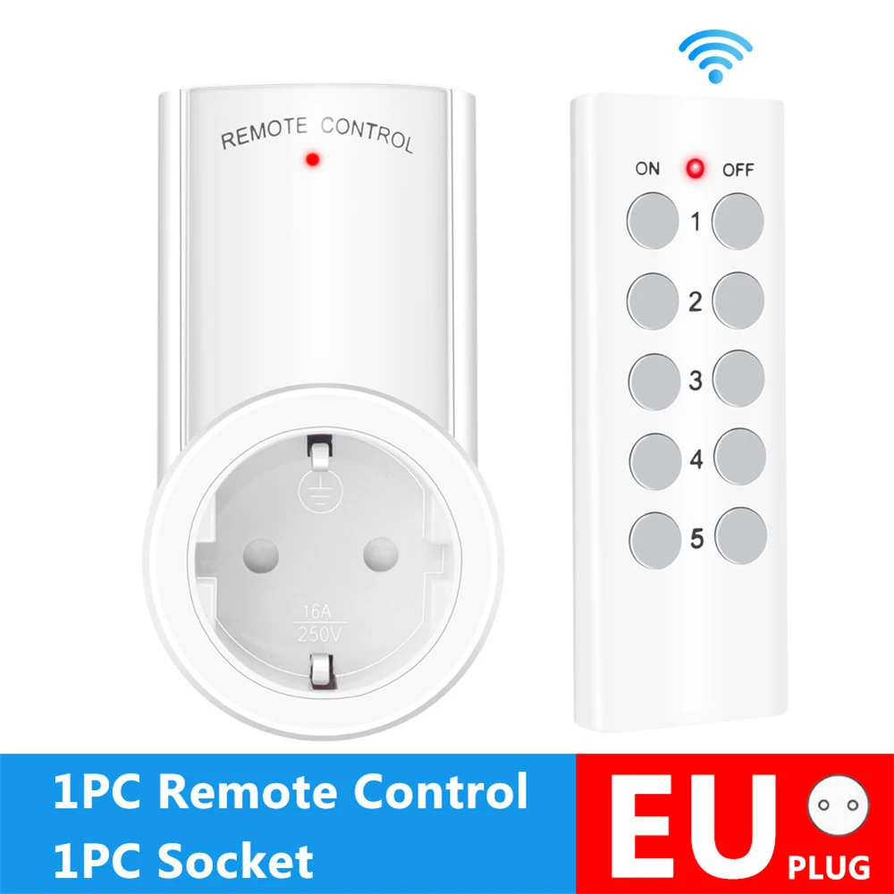 Wireless Remote Control Smart Socket EU UK US French Plug Wall 433mhz  Programmable Electrical Outlet Switch 230v Iinduction LED - AliExpress