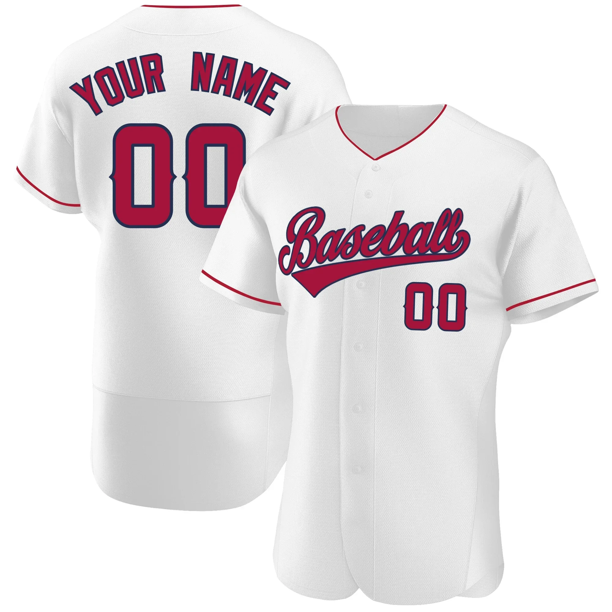 thumbnail image 1 of Camiseta de béisbol personalizada con nombre y número de equipo impresos, camisetas transpirables de manga corta personalizadas y geniales para hombres, niñas y jóvenes, 1 of 5