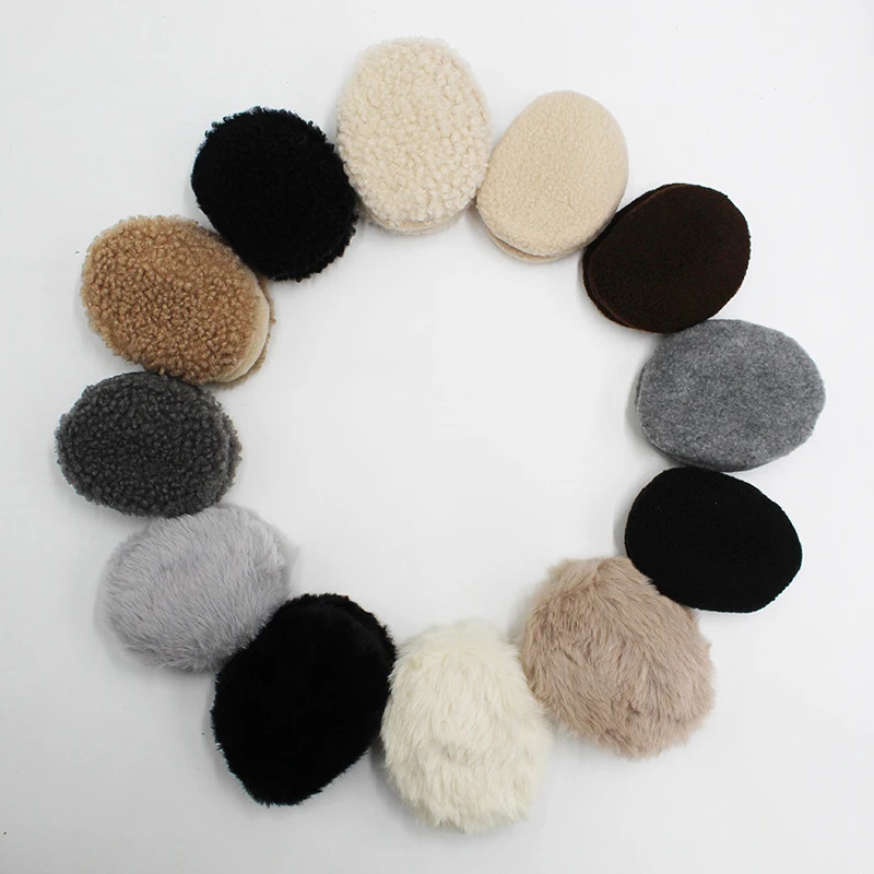 L polaire cache-oreilles hommes femmes hiver couleur unie chaud Type fendu cache-oreilles en plein air cyclisme ski plus chaud oreillette couvre-oreilles