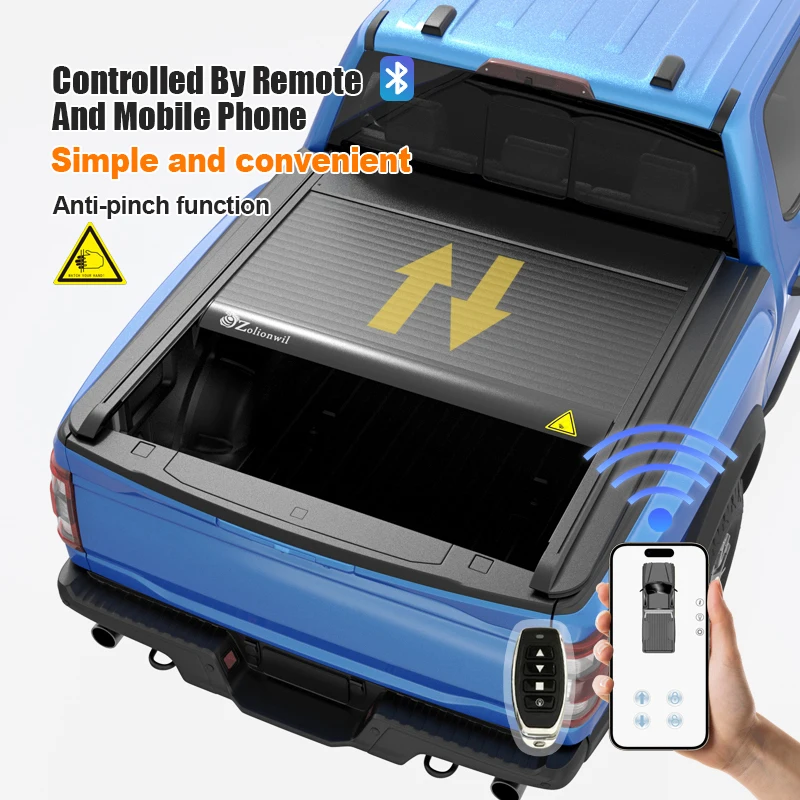Zolionwil Electric Tonneau Roller Lid Pickup Truck Accessories Retractable Bed Cover for Foton Tunland G7 G9 YUTU E3 E5 E7