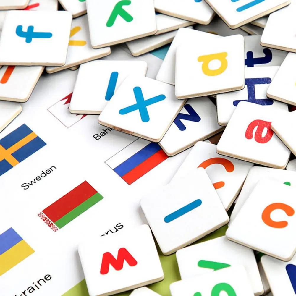 

1 Set Word Toys Funny Cartoon Pictures Spelling Game English Alphabet Toys Child Toys Early Learning Cards Cognitive Puzzle