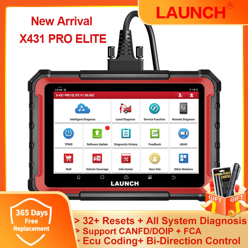 Avvia X431 Pro Elite Tutti Gli Strumenti Diagnostici Del Sistema Scanner Obd2 Supporto Canfd Doip Ecu Coding Test Attivo 31 + Reset 2 Anni Gratis