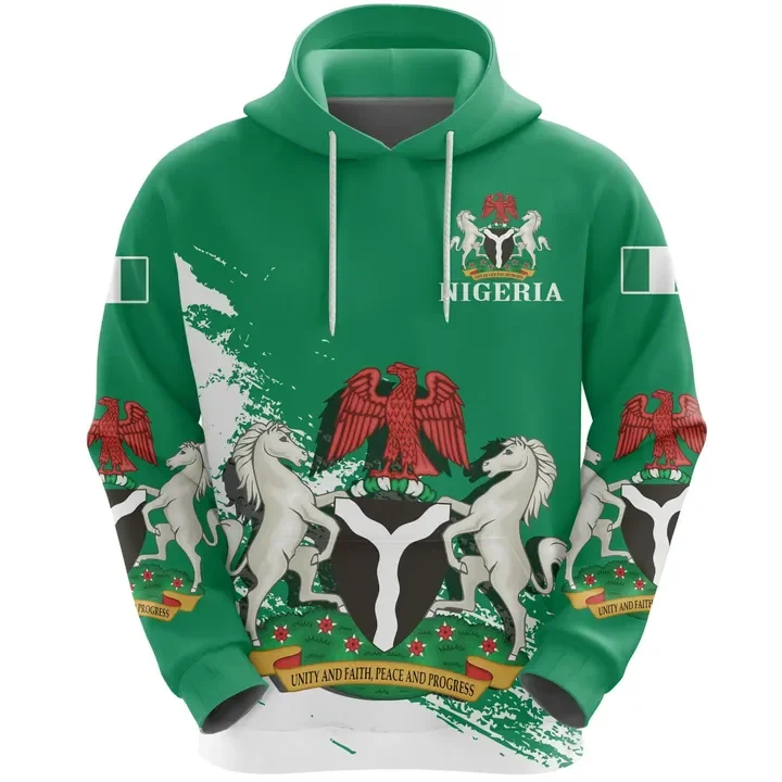 

Africa Nigeria Flag Map 3D Printed Hoodie For Men Clothes National Emblem Horse Eagle Sweatshirts Hawaiian Hoody Kids Tracksuit