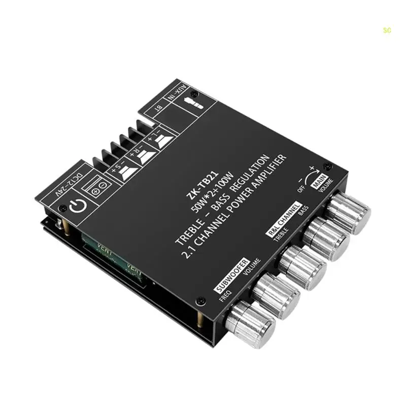 

ZK TB21 BT5.0 StereoAudio приемник усилитель доска 2,1-канальный беспроводной TPA3116D2 Прямая поставка
